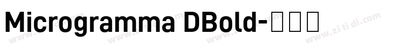 Microgramma DBold字体转换